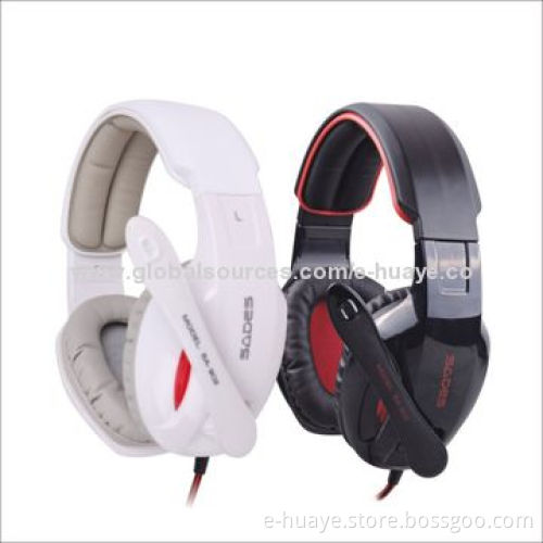 7.1 surround sound gaming headset with big ear pads in wearing comfort, CE&ROHS certificate